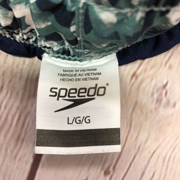 Speedo Men Swim Trunks Shorts Size Large Floral Lined with Polyester M111 -9 - Picture 7 of 16